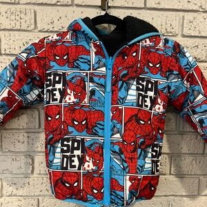 Marvel Spider-Man Red and Blue Graphic Jacket size 4T